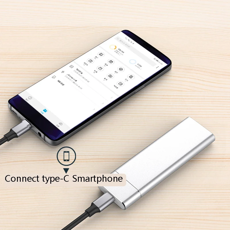 Портативный мини твердотельный накопитель COOLFISH M.2 NVME SSD 512 ГБ до USB3.1 Gen2 Type