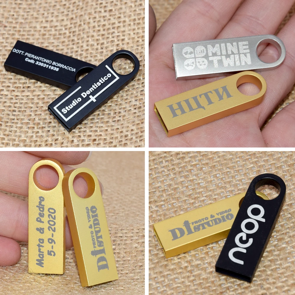 10 шт./лот карта памяти простой металлический USB флэш-накопитель 2 0 4 ГБ 8 16 32 64