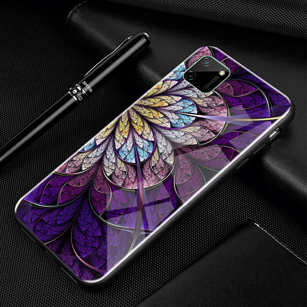 

For OPPO Realme C11 Case PC Plastic Glass Phone Case Black TPU Bumper Cover for OPPO Realme C11 Cover RealmeC11 C 11 2020 Cases