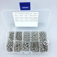 340 pieces stainless steel cross head pan head machine screws nuts assortment kit m3 x5681014161820 934 m3