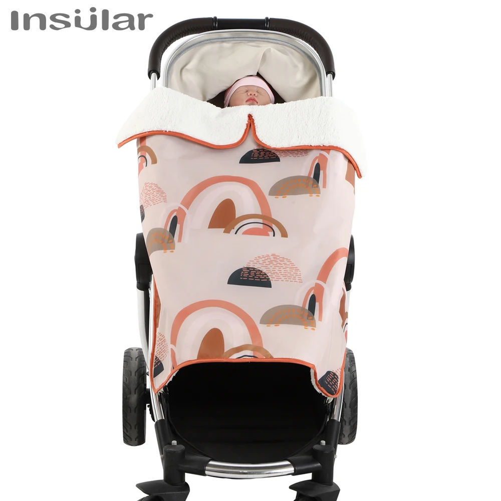 Windproof Blanket Baby Blankets Waterproof Thicken Infant Baby Stroller Fully Wrap Blanket Newborn Flannel Baby Bedding Blanket