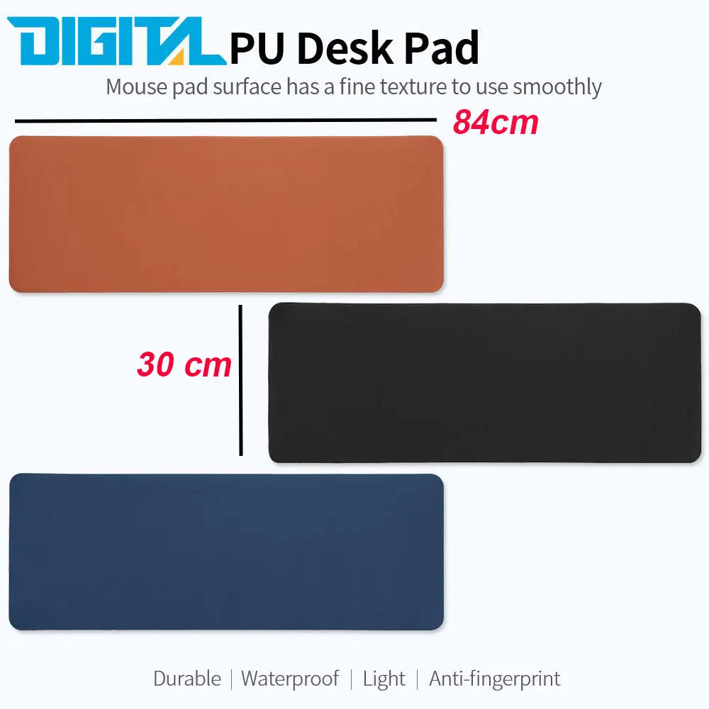 

COZE PU Desk Pad Mouse Pad Durable&Wear-resisting Waterproof Fabric Light Anti-fingerprint Easy to Clean PU Material Brown