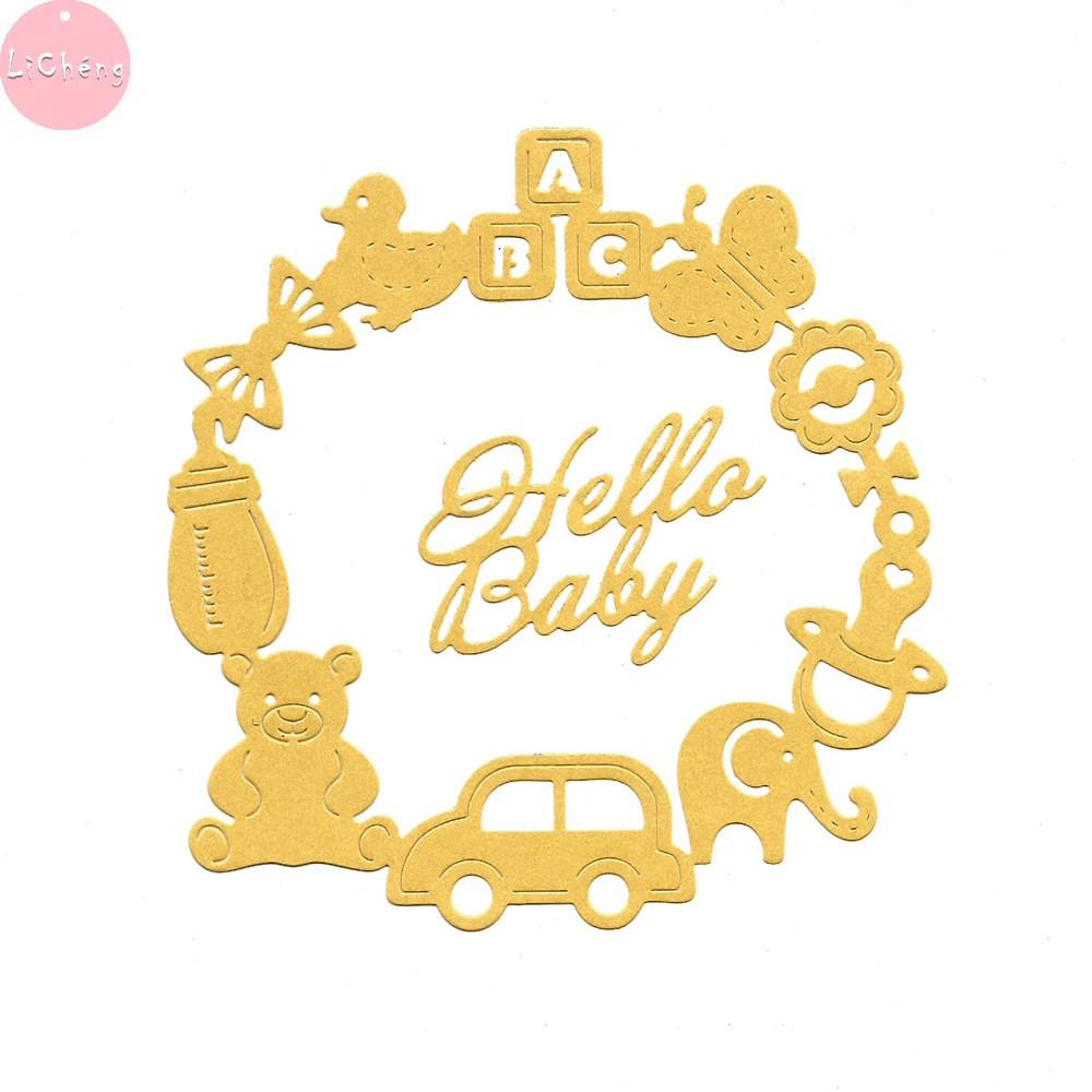 Hello Baby Slimline Трафаретный вырубной штамп Скрапбукинг папки для тиснения