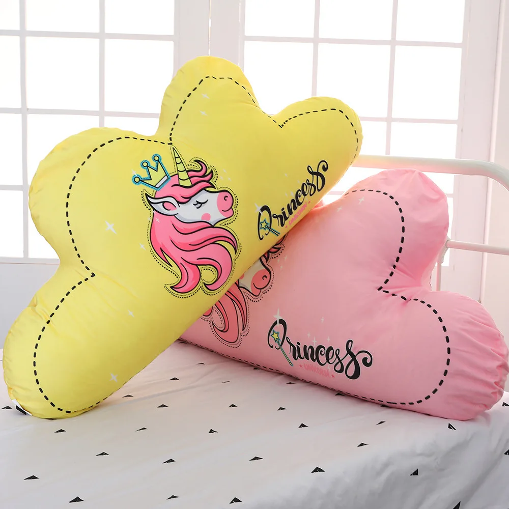 

New Bedside Cushion Soft Unicorn Plush Toy Cloudy Cushion Backrest Girl Bed Big Doll Doll Sleeping Lie Pillow Couple Bedside Dou