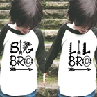 Рубашки с длинным рукавом для маленьких мальчиков и девочек, футболки для большихЛил, братасестры 2021, футболки, одежда, бейсбольная Повседневная футболка, семейные одинаковые футболки