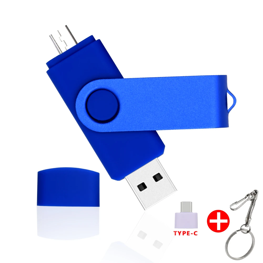 

Usb 2.0 OTG for Mobile Phone/computer Usb Flash Drive 4gb 8gb 16gb 32gb 64gb Speed Rotation Usb Pendrive Memory U Stick 3 In 1