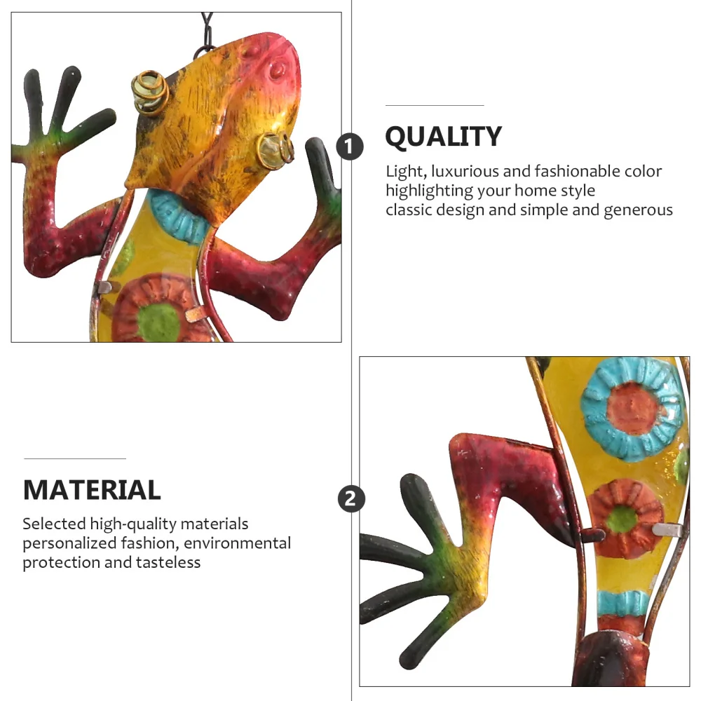 

2pcs Creative Wind Chime Animal Pendant Iron Wall Hanging Decoration (Colorful)