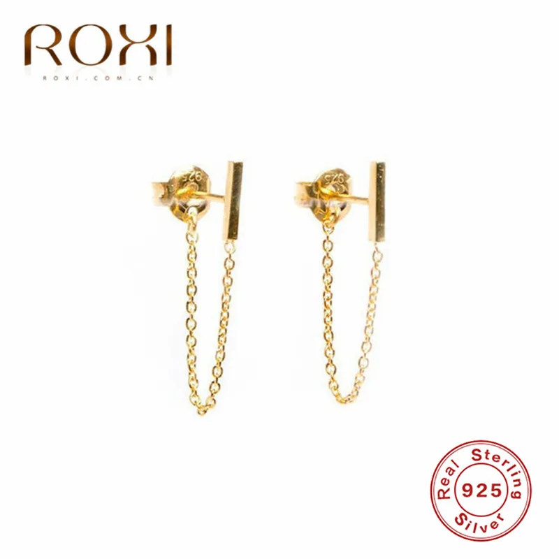 Женские минималистичные серьги-гвоздики ROXI Punk из стерлингового серебра 925 пробы