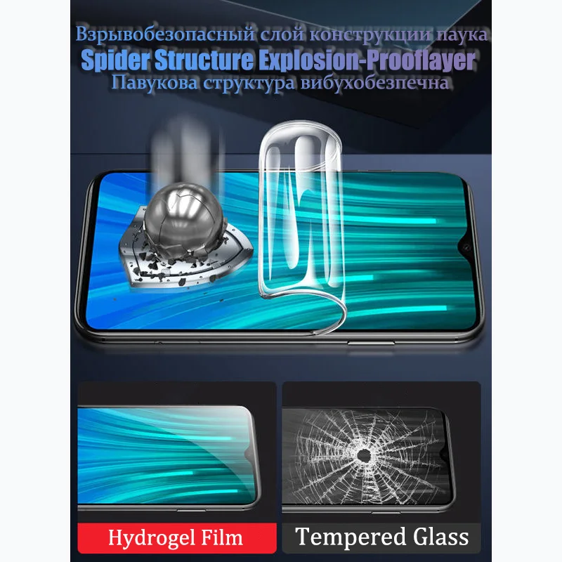 300D Hydrogel Film On For Xiaomi Redmi Note 8 Pro 7 9 Screen Protector 8T 7A 9S K30 Not Glass | Мобильные телефоны и