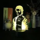 Проектор атака на Титанов, 3D светильник с Bluetooth-управлением, Эрен джейгер, яркая база, японский аниме-персонаж с сенсорным датчиком манги