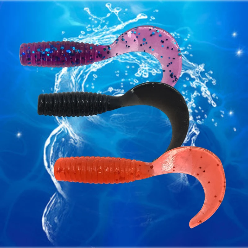 Набор мягких блесна для морской рыбалки Worms набор наживки ловли окуня 45 мм Воблер