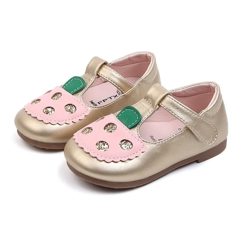 Новинка 2020 года детская кожаная обувь для маленьких девочек с Т-образным