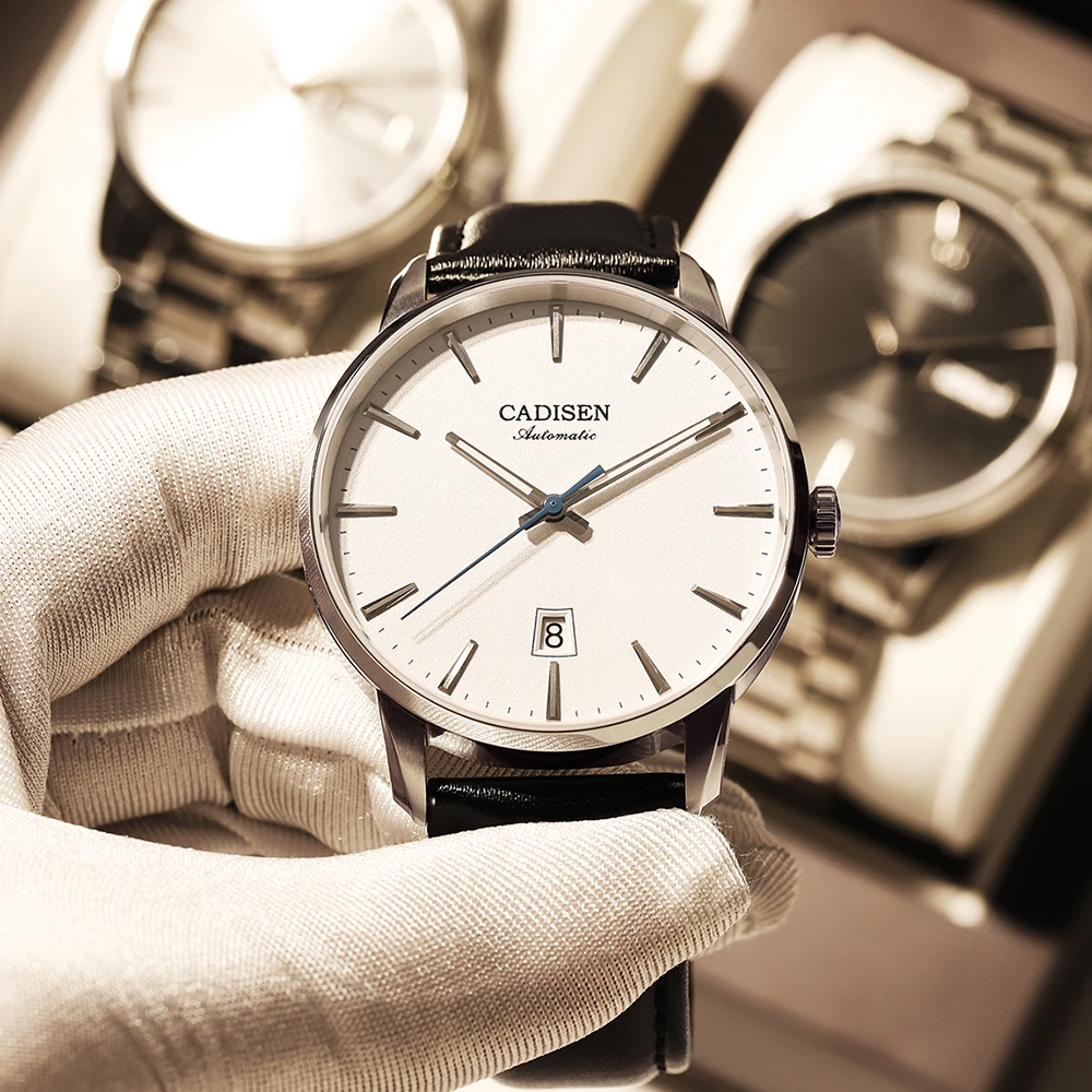 

CADISEN 2020 New Men's Watches Top Brand Luxury Watch Mechanical Automatic Leather Watch Men Business Watches NH35A Relogio Man