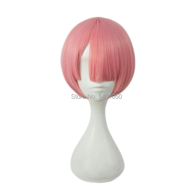 Парик для косплея Рам/Рем Re:zero Kara Hajimeru Isekai Seikatsu голубой розовый парик служанки