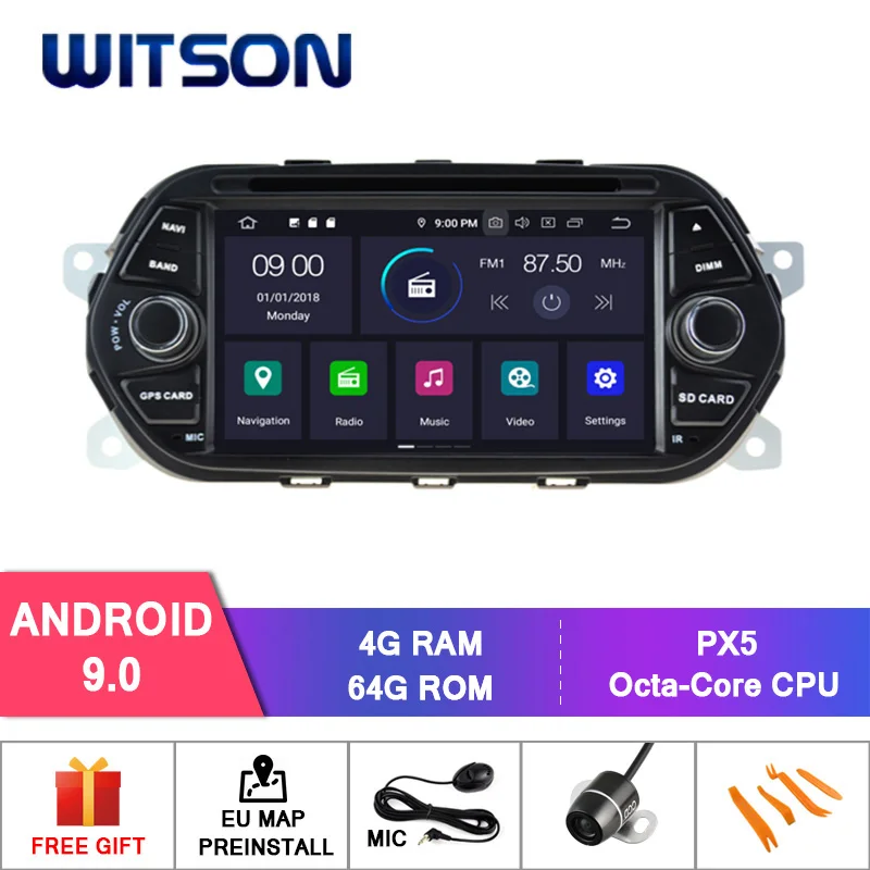 DE со! WITSON Android 9,0 ips HD экран автомобильный DVD для FIAT TIPO EGEA- 4GB ram+ 64GB FLASH 8 Octa Core+ DVR/wifi+ DSP+ DAB