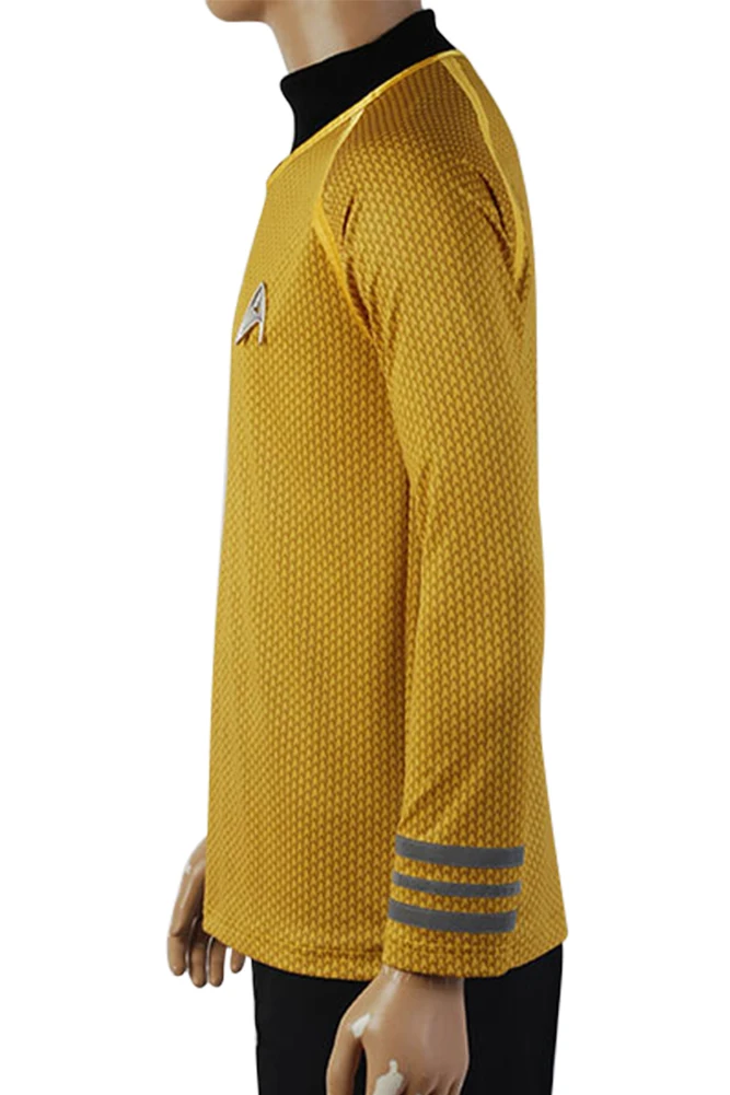 Fast Shipping Costume Captain Kirk O-Neck Knit Shirt Uniform For Men Halloween Unisex Loose Cosplay F |