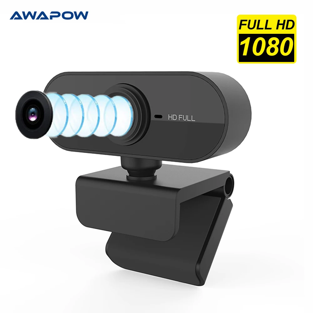

Awapow Webcam 1080P Full HD Web Cam With Microphone Rotatable Camera For PC Computer YouTube Video Call Conference USB 4K Camera