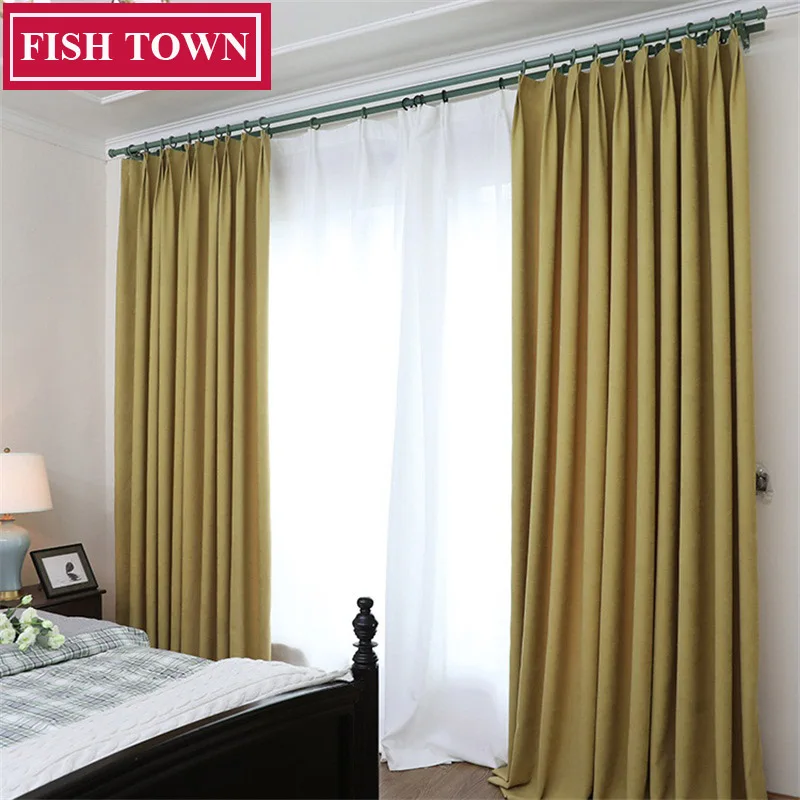 Светонепроницаемые шторы из искусственного льна 80%-85% плотные с термоизоляцией