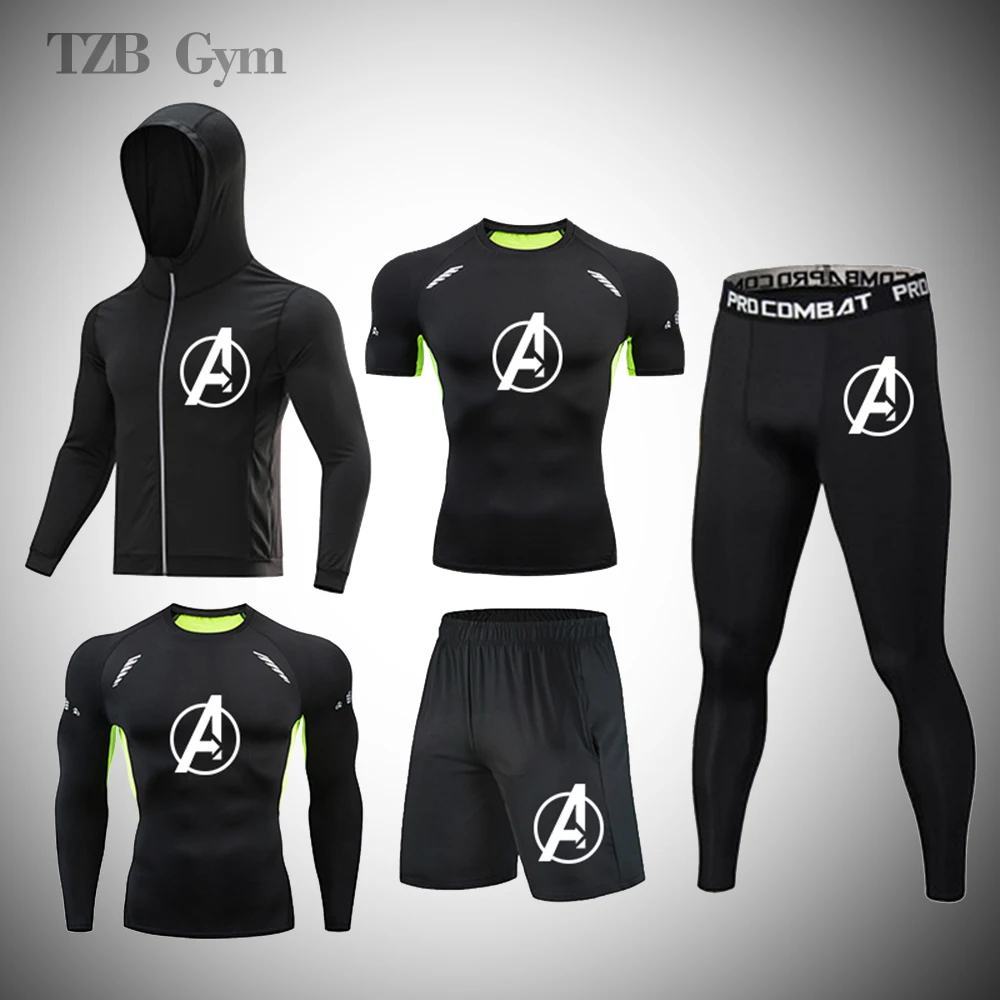 Классический мужской уличный тренировочный компрессионный эластичный