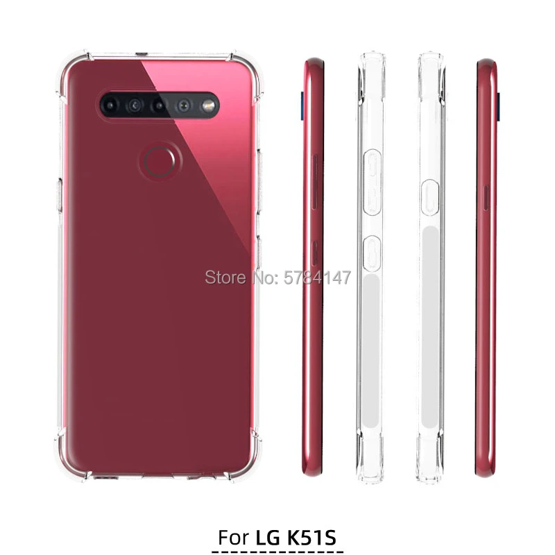 Чехол USTIYA для LG K51S ударопрочный чехол из прозрачного ТПУ ультра тонкий
