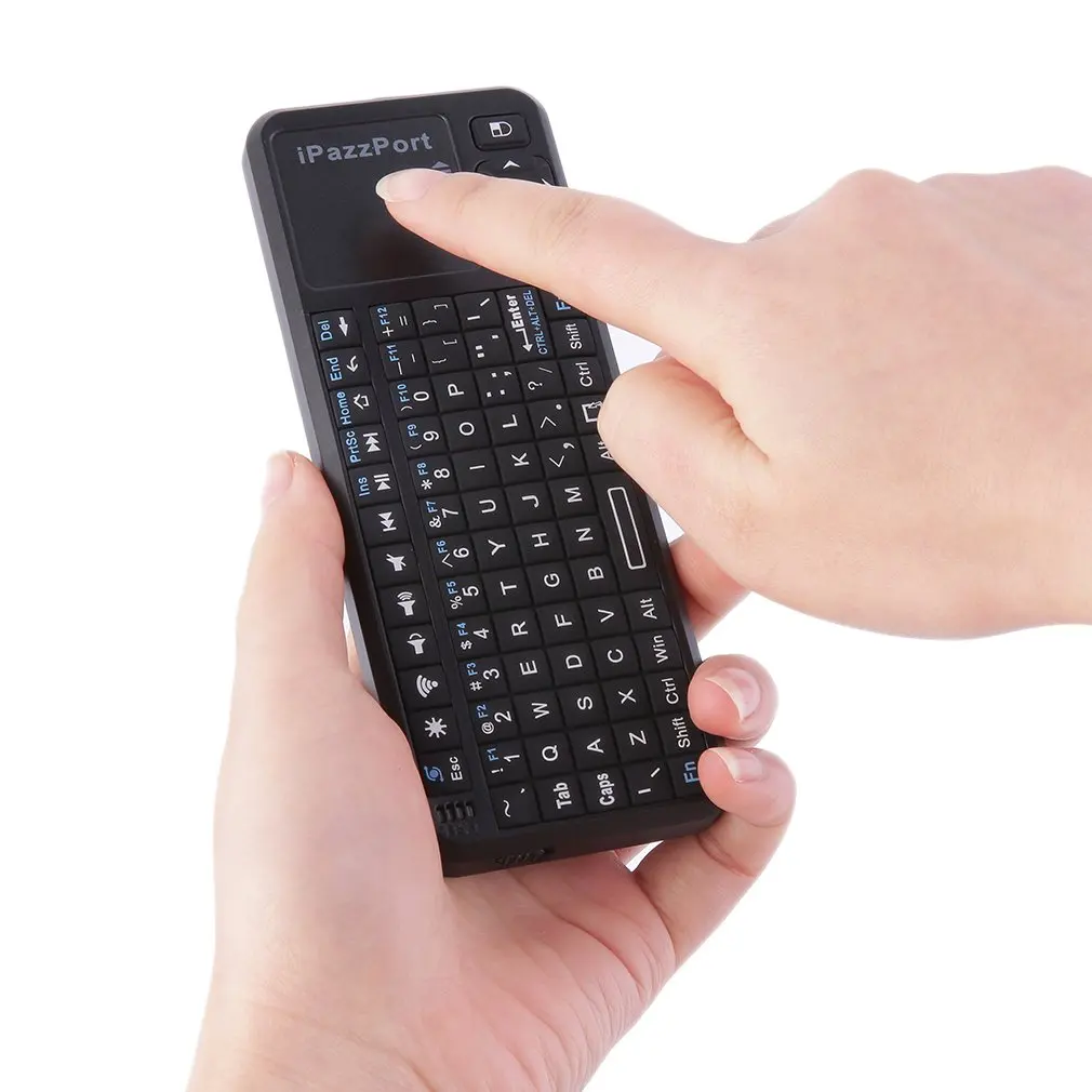 Оригинальная iPazzPort 19s Русская клавиатура 2 4G мини беспроводная Air Mouse с тачпадом
