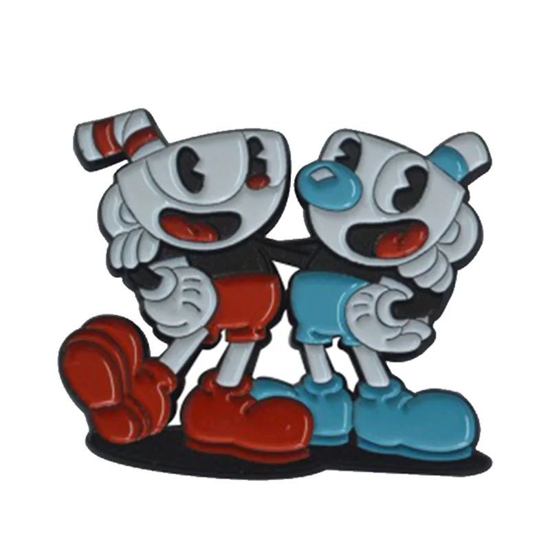 Эмалированный значок Cuphead and Mugman|Броши| |