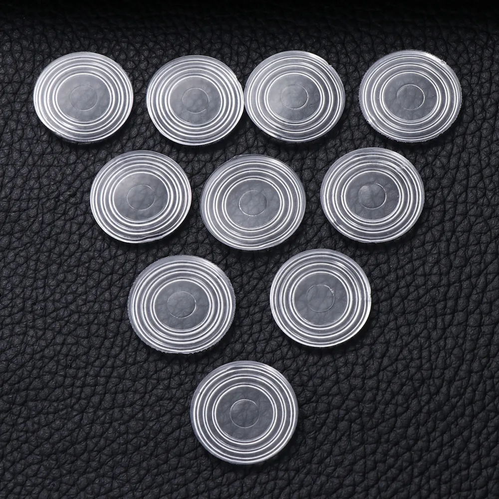 

18 Pcs Furniture Bumpers Round Shape Glass Table Pads Transparent Rubber Mat Non-slip Grip Pads for Wall and Wooden