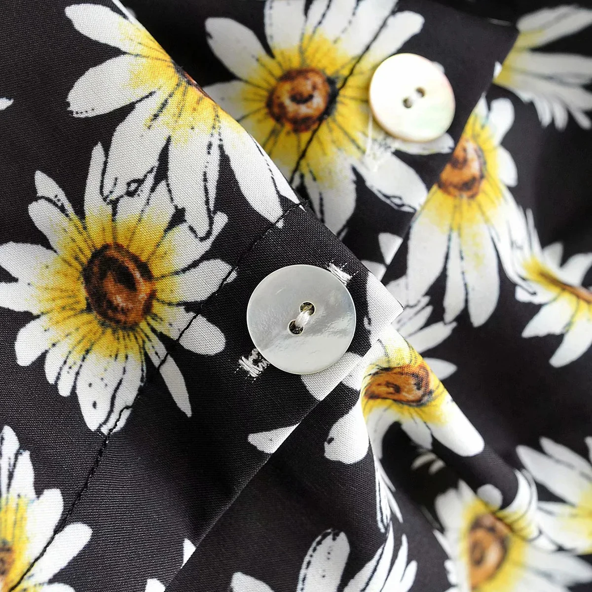 

2020 Women Fashion Sunflower Pattern Summer Sweet Slash Neckline A-line Short-Sleeved Mini-length Dress Casual Holiday Sundress