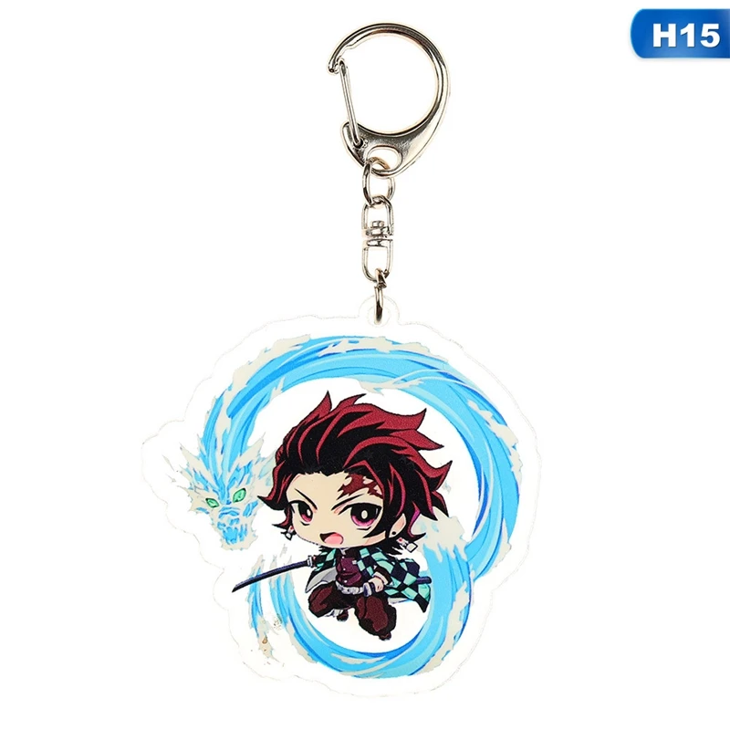 KEY4283H15 Аниме демон убийца: Kimetsu no Yaiba акриловый брелок для ключей Косплей Аниме Подарки - Цвет: KEY4283H15