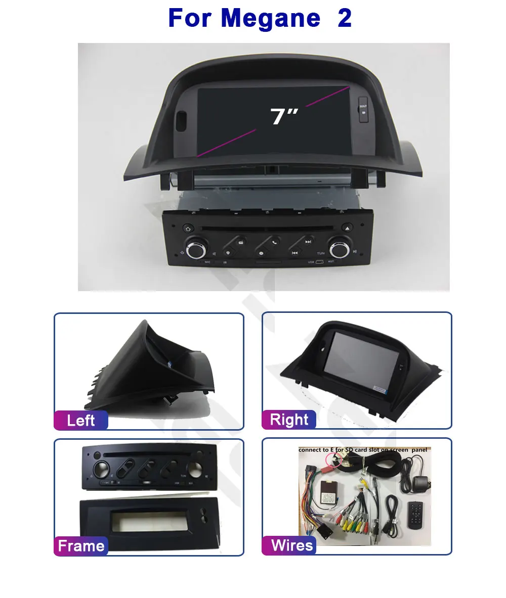 Автомобильный dvd-плеер Android 1din Автомагнитола для Renault Megane 2 2002-2008/Fluence автомобильный мультимедийный головное устройство gps для renault megane ii