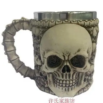 Керамическая кружка для кофе с черепом Викинга EE5MK | Дом и сад