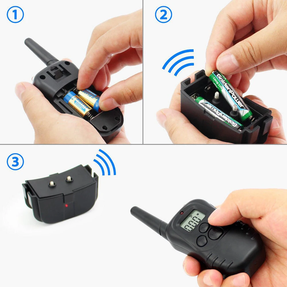 Ошейник для дрессировки собак с вибрацией Удаленный ЖК дисплеем ошейник