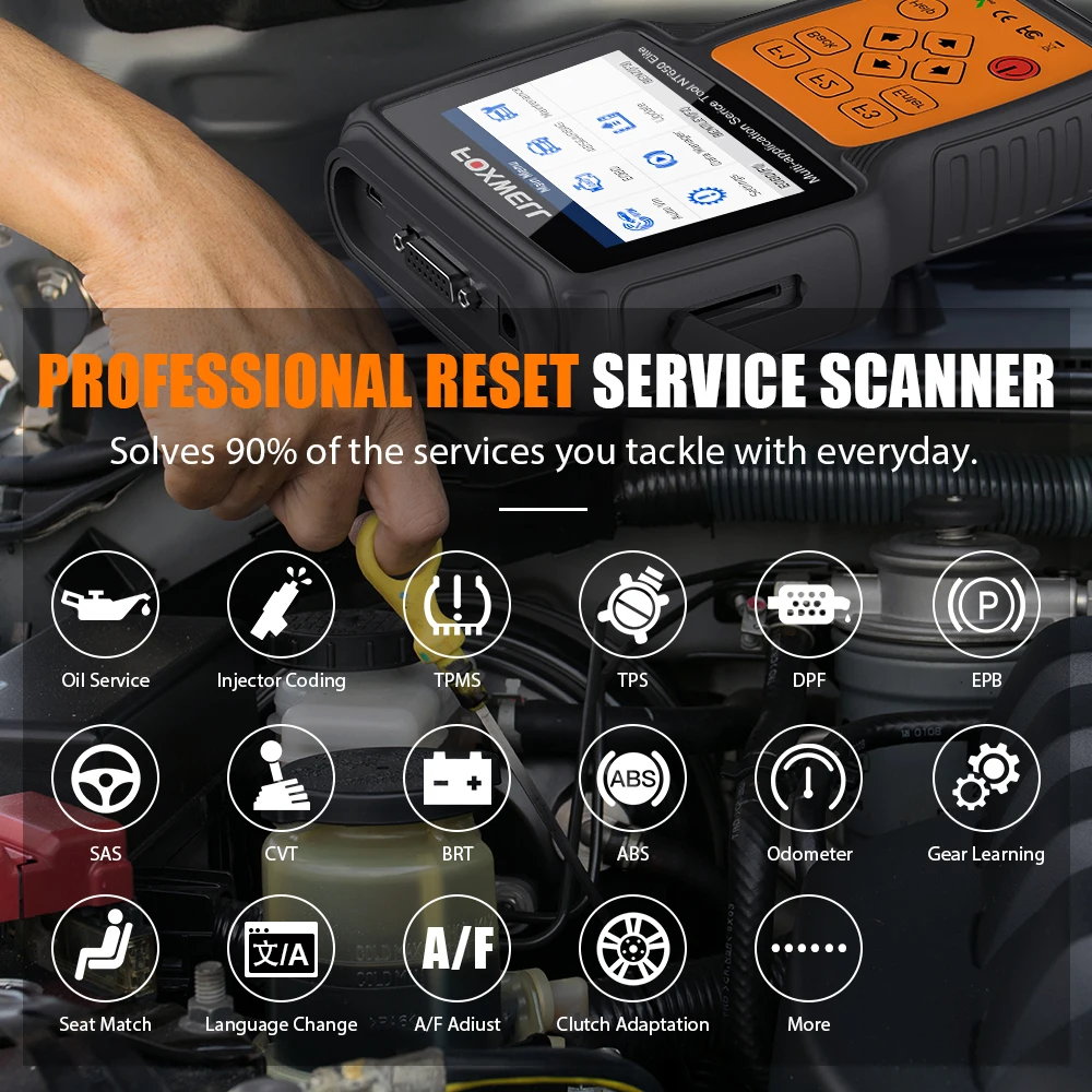 Автомобильный диагностический инструмент FOXWELL NT650 Elite OBD2 инжектор DPF BMS EPB сброс