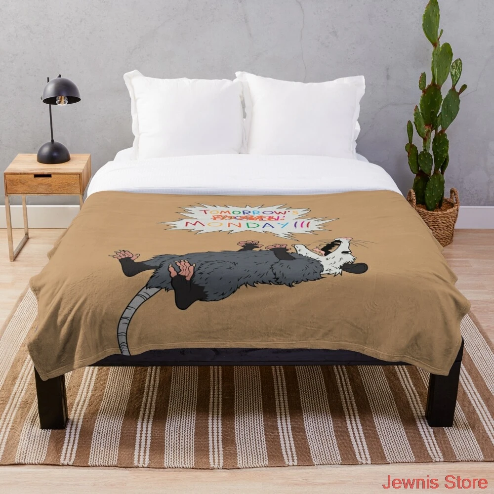 

Pessimist Opossum Throw Blanket Throw Blanket Flannel Fleece Blankets Throw Flatsheet Kids Adults Bedspread Sleeping Cover