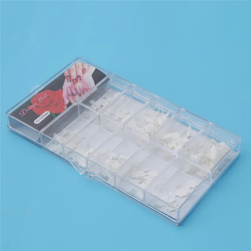 Горячая Распродажа Короткие акриловые накладные кончики для дизайна ногтей