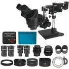 Тринокулярный стереомикроскоп с двойной рукояткой, 3,5x-180X