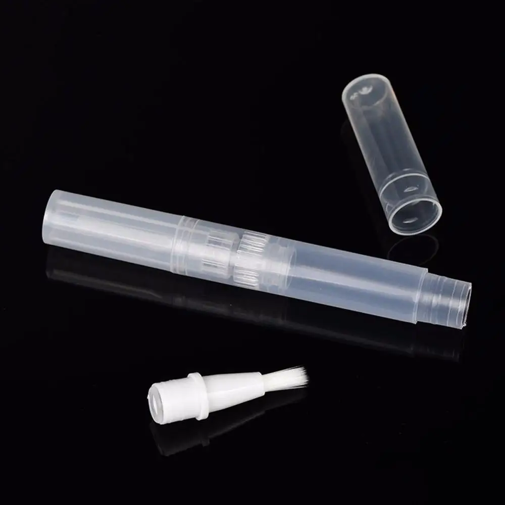 5 Pack 3 ml Transparent Twist Pens Empty Nail Oil Pen with Brush Tip Cosmetic Lip Gloss Container Applicators Eyelash Growth | Красота и