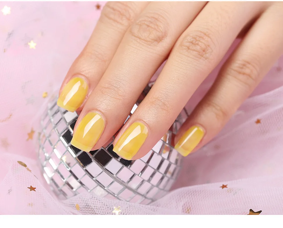 6pc/set Jellies Glass Candy Nails UV Gel Polish 10ML Summer Attribute Translucent Neon Color Soak off Gel Polish