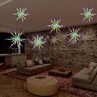 112led firework light explosion modeling light strip meteor christmas decorative led string light multicolor remote control