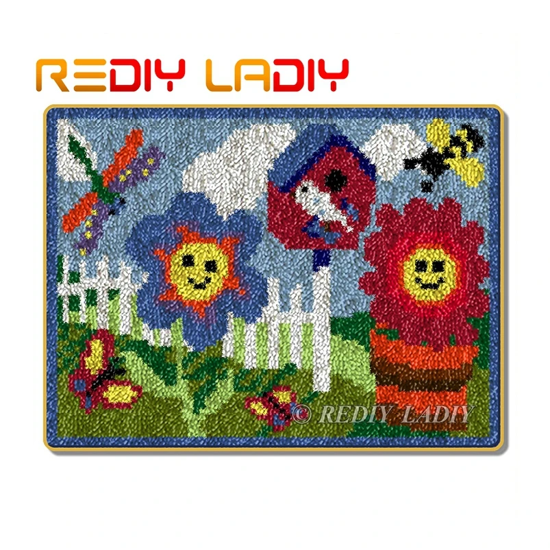 Набор крючков с защелкой сделай свой собственный ковер садовый цветок вязание