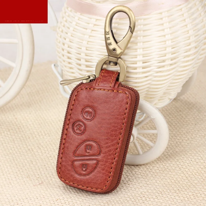 Натуральная кожа Автомобильный Брелок дистанционного управления с ключом чехол