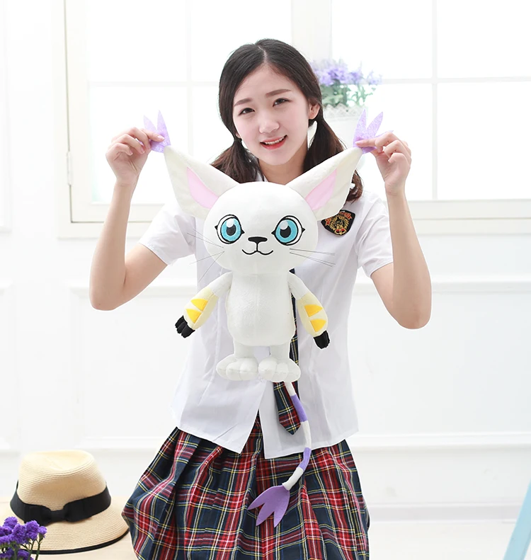 Цифровые монстры косплей Tailmon искусственное аниме 45 см мягкая и плюшевая кукла |