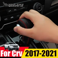 genuine leather hand stitched gear shift knob cover for honda crv cr v 2017 2018 2019 2020 2021 accessories automatic