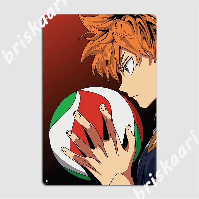

Hinata Shouyou Haikyuu металлический плакат с табличкой клубный Бар Печать на стене пещера плакат жестяные плакаты