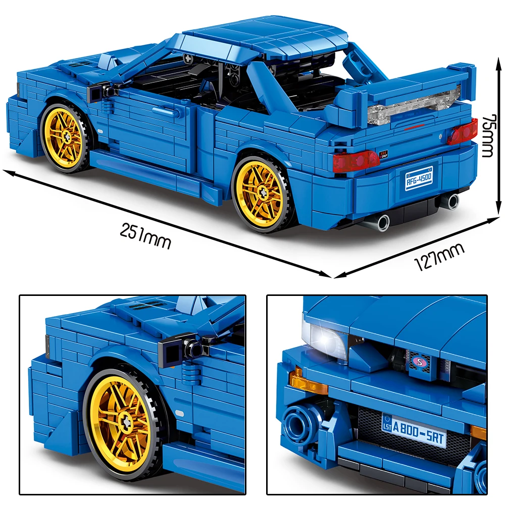 

Children Toys 833PCS high-tech City Pull Back Vehicle Supercar Building Blocks Speed Racer Racing Sports Car Bricks Kids Gifts