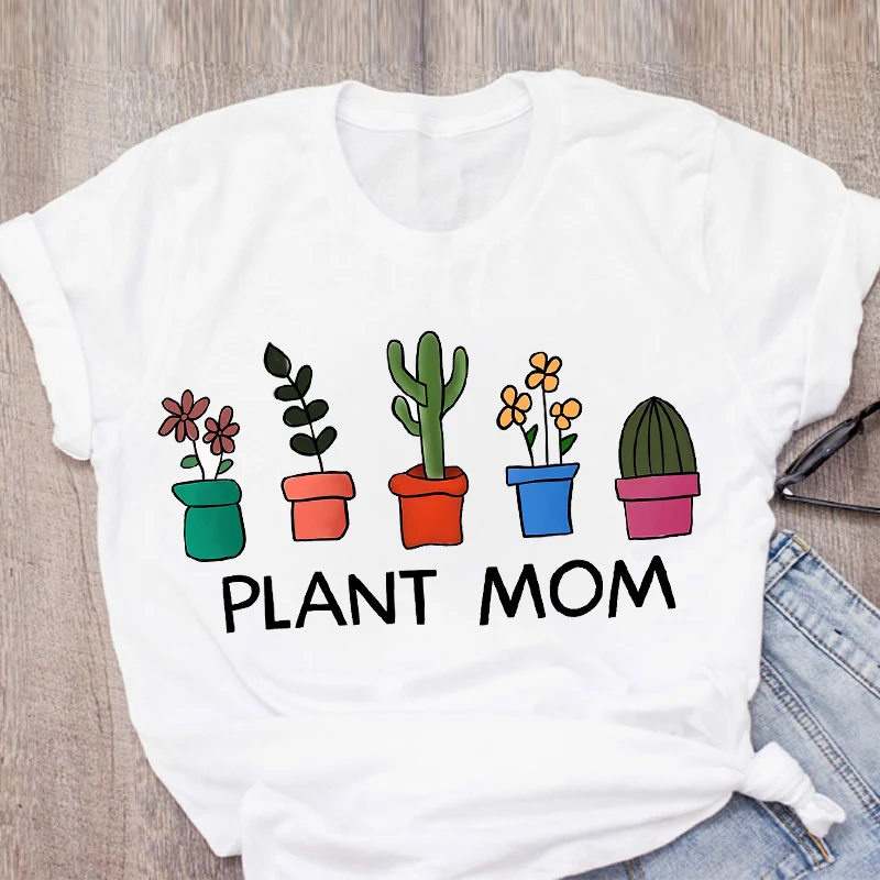 

Women Cactus Fashion Funny Print Fashion Short Sleeve Summer Lady Tops T-Shirt Shirt Womens Clothing Tees Female T Shirt