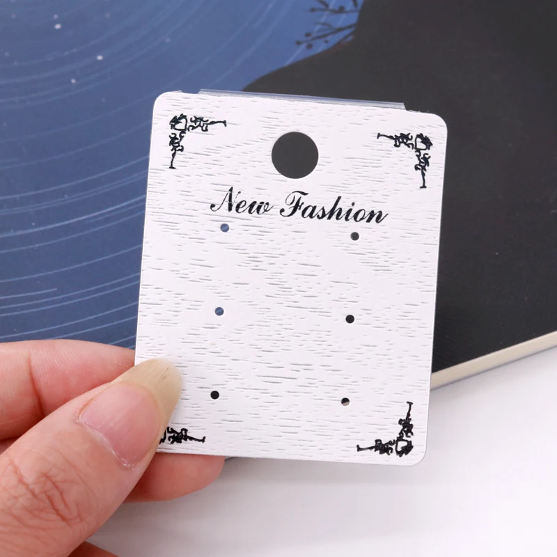 

New Fashion 100pcs/lot 5*6cm Jewelry Earrings Display Card Paper PVC Dangle Earring Packaging Tags Cards Holder High Quality