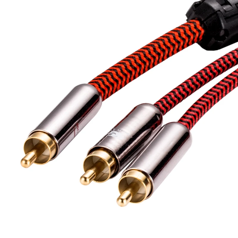 

Hifi Subwoofer Cable RCA to Dual RCA Splitter Y Cable for Mixer Console Amp Soundbox 1:2 RCA OFC Audio Cable 1M 2M 3M 5M 8M