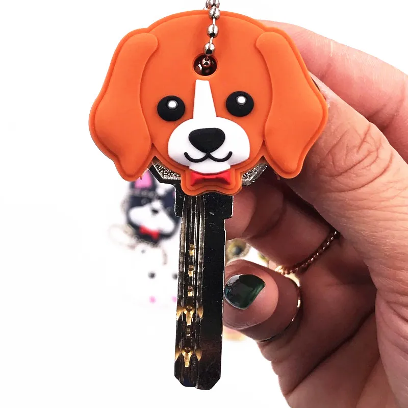 Брелок для ключей 10 шт./лот Мягкая силиконовая фигурка мультяшного животного