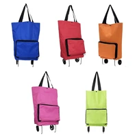 collapsible trolley bags folding shopping bag with wheels foldable shopping cart reusable shopping bags grocery bag